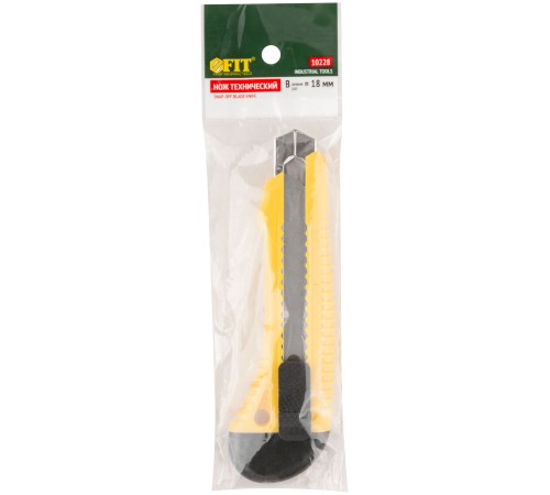 Нож технический 18 мм усиленный пластиковый FIT IT