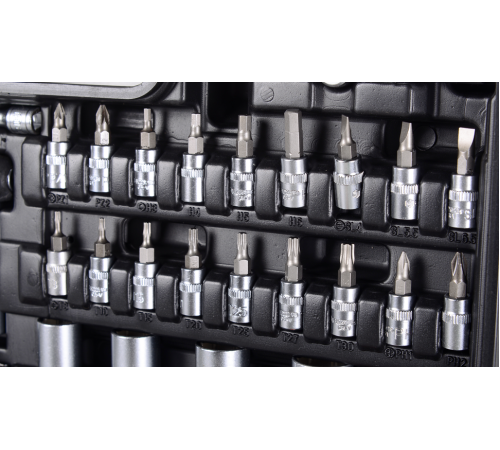 Набор инструментов, 1/2", 1/4", CrV, в кейсе 108 предметов Вихрь