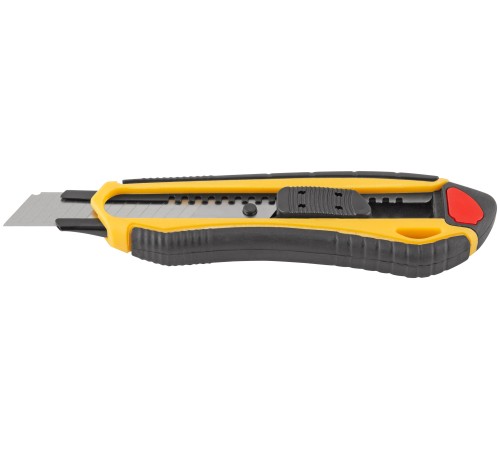 Нож технический 18 мм усиленный прорезиненный, 2-х сторонняя автофиксация FIT IT