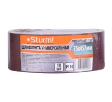Шлифлента, 75x457мм, Р150, 10 шт, Sturm!