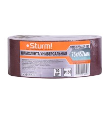 Шлифлента, 75x457мм, Р150, 10 шт, Sturm! Шлифлента, 75x457мм, Р150, 10 шт, Sturm!