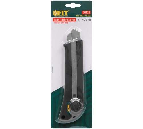 Нож технический 25 мм усиленный, эластичн.корпус, с вращ.прижимом "Профи" FIT HQ Нож технический 25 мм усиленный, эластичн.корпус, с вращ.прижимом "Профи" FIT HQ
