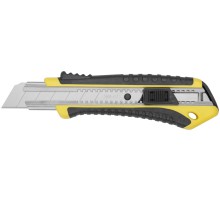 Нож технический 25 мм усиленный прорезиненный, кассета 3 лезвия FIT IT