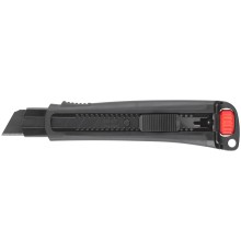 Нож технический 25 мм усиленный прорезиненный, дополнит. пластиковый прижим, черный, Профи FIT HQ Нож технический 25 мм усиленный прорезиненный, дополнит. пластиковый прижим, черный, Профи FIT HQ