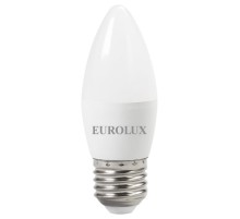 Лампа светодиодная EUROLUX LL-E-C37-6W-230-2,7K-E27