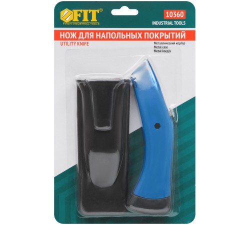 Нож для напольных покрытий усиленный "Дельфин" Профи, серый (в чехле) FIT IT Нож для напольных покрытий усиленный "Дельфин" Профи, серый (в чехле) FIT IT