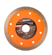 Диск алмазный, сплошной 125 х 22.2 мм, тонкий, сухая/мокрая резка Вихрь Диск алмазный, сплошной 125 х 22.2 мм, тонкий, сухая/мокрая резка Вихрь
