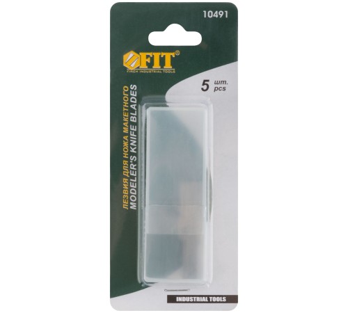 Лезвия для ножа макетного, набор 5 шт., 6 мм, прямоугольные FIT IT