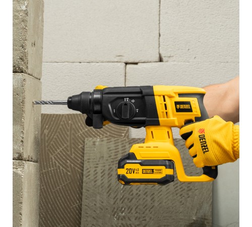 Перфоратор аккумуляторный бесщет. RHH-BL-20-28, 3 Дж, Li-Ion, 20 В// Denzel