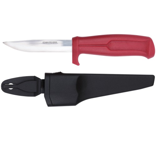 Нож строительный, нержавеющая сталь, пластиковая ручка, длина лезвия 100 мм КУРС