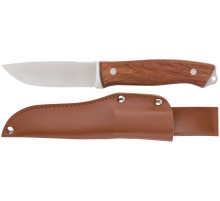 Нож туриста, нерж.сталь, деревянная ручка, лезвие 105 мм FIT IT