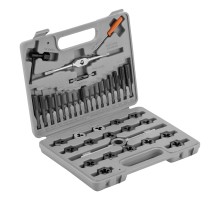 Набор метчиков и плашек М3-М12, плашко-метчикодержатель, 40 предметов, пластиковый бокс Sparta