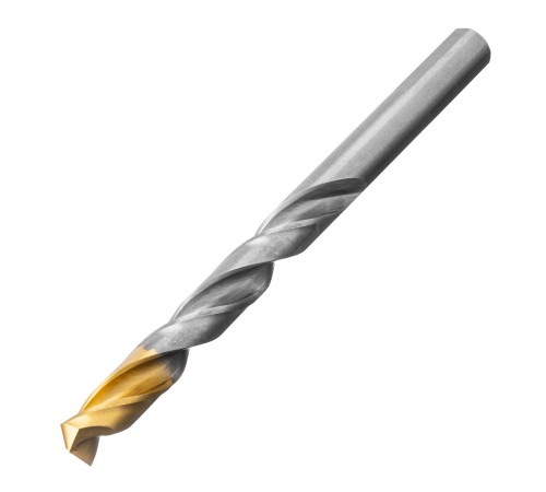 Набор сверл по металлу, 1-10 мм, Р6М5-TiN, Golden Tip, 19 шт Denzel