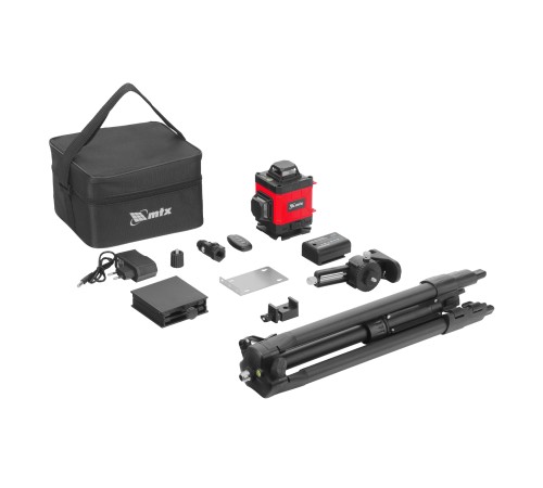 Лазерный уровень м-призм. ML 360-4 Pro SET, 30 м, акк. Li 3000 мАч, состоит из 2 частей MTX