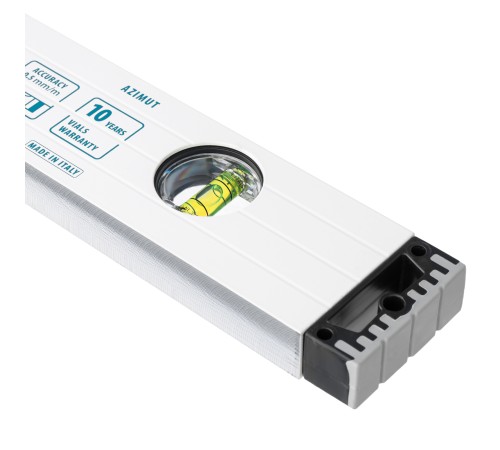 Уровень алюминиевый, 1000 мм, усиленный, рукоятки, фрезерованный, 3 глазка, магнитный Gross