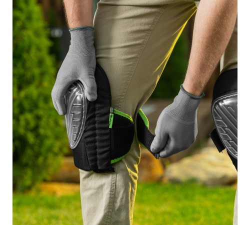 Наколенники с рифленой PVC накладкой, водонепроницаемые, вставка из EVA с гелевой подушкой// Сибртех