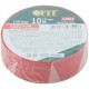 Изолента ПВХ самозатухающая 19 мм х 0,13 мм х 10 м ( красная ) FIT IT