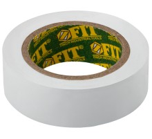 Изолента ПВХ 19 мм. х 0,13 мм х 10 м ( белая ) FIT IT