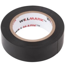 Изолента ПВХ самозатухающая WILLMARK  19 мм х 0,16 мм х 10 м ( черная ) CHINA