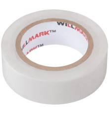Изолента ПВХ самозатухающая WILLMARK  19 мм х 0,15 мм х 10 м  ( белая ) CHINA