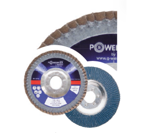 Лепестковые тарельчатые круги G-Wendt Powerflex Корунд Циркония с алюминиевой тарелкой (234132)