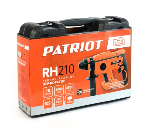 Перфоратор аккумуляторный PATRIOT RH 210 UES Перфоратор аккумуляторный PATRIOT RH 210 UES