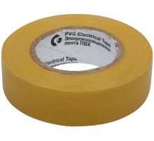 Изолента ROLLIX ПВХ 19 мм x 0,15 мм х 20 м, желтая РОС