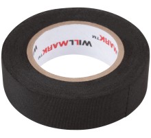 Лента тканевая ( полиэстер ) WILLMARK  19 мм х 0,27 мм х 10 м ( черная ) CHINA