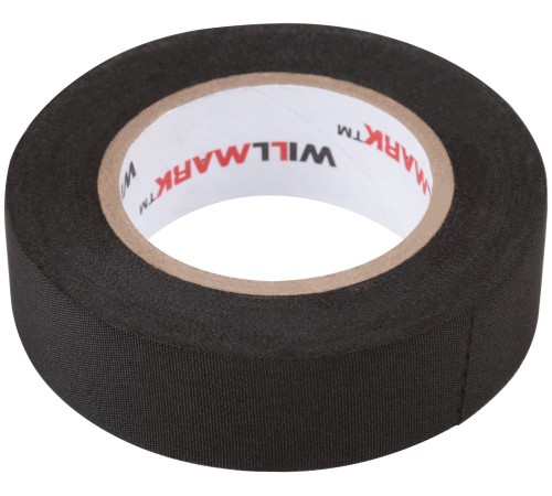 Лента тканевая ( полиэстер ) WILLMARK  19 мм х 0,27 мм х 10 м ( черная ) CHINA