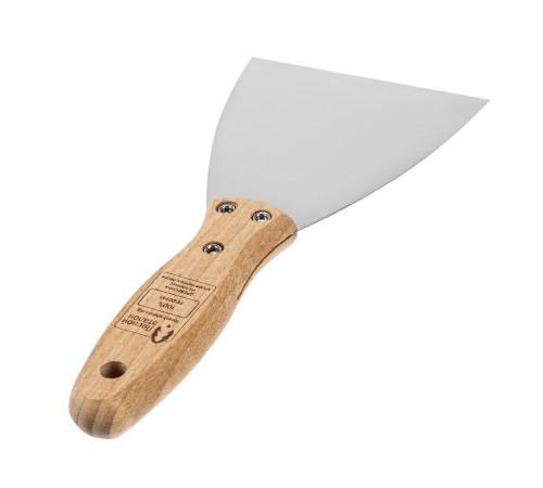 Шпательная лопатка из нержавеющей стали, 100 мм, буковая рукоятка, EFP Matrix