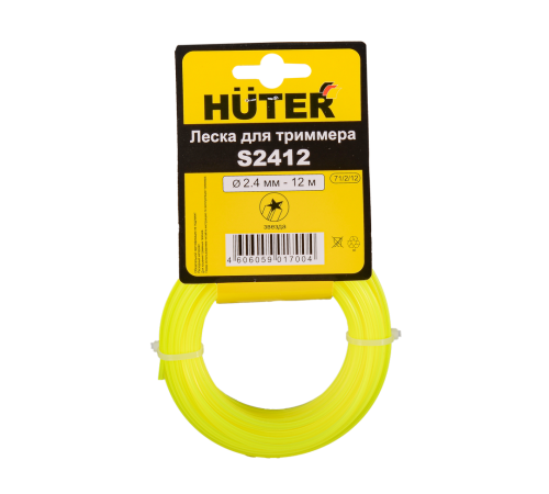 Леска Huter S2412 для триммера, 2.4 мм, звезда