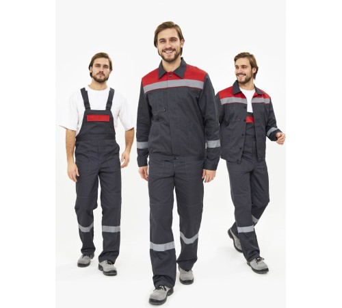 Костюм Легион Премиум-2 СОП CH (тк.Смесовая,240) п/к, т.серый/красный