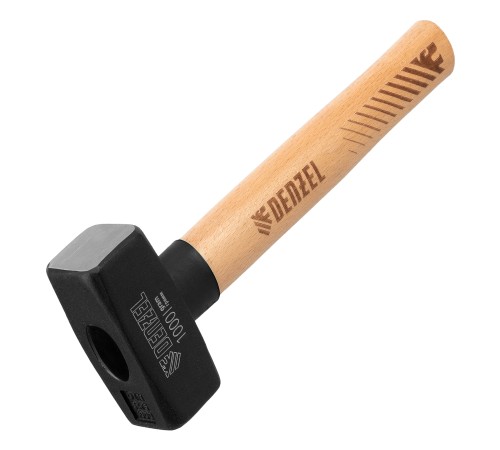 Кувалда, 1000 г, кованая головка, буковая рукоятка Denzel