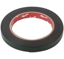 Лента монтажная клейкая на вспененной основе, черная  12 мм х 5 м КУРС РОС