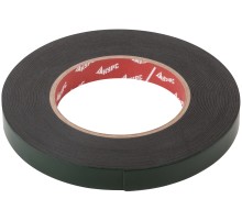 Лента монтажная клейкая на вспененной основе, черная  15 мм х 10 м КУРС РОС