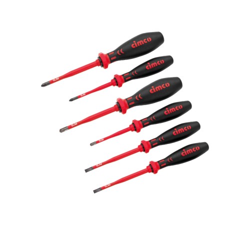 Набор отверток Cimco VDE SLIM шлицевых, крестовых PZ и комбинированных PZ FL, 6 предметов