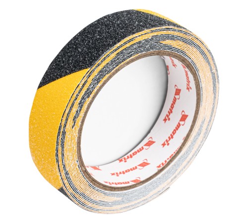 Лента клейкая противоскользящая, черно-желтая 25 мм x 5 м Matrix