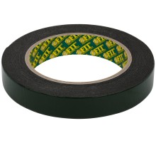 Лента клеящая, 2-х сторонняя монтажная,на вспененной основе, с полимерной подложкой, 18 мм х 5 м FIT IT