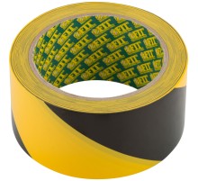 Лента разметочная, клейкая (черно-желтая) 50 мм х 25 м FIT IT