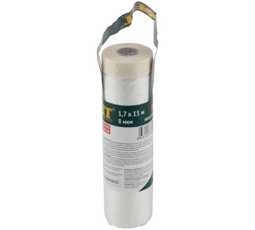 Пленка защитная, с клейкой лентой, 8 мкм, 1700 мм х 15 м FIT IT