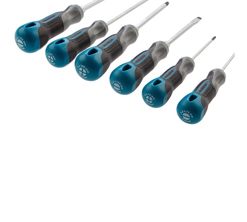 Набор отверток 6 шт, S2, трехкомпонентная рукоятка Gross