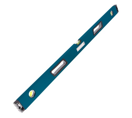 Уровень алюминиевый, 1000 мм, усиленный с ударопрочными заглушками, рукоятки, 3 глазка Gross