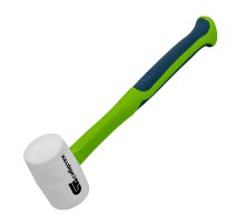 Киянка резиновая, 450 г, белая резина, фибергласовая рукоятка Сибртех