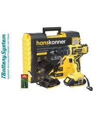 Аккумуляторный шуруповерт Hanskonner HCD1855RI 1BatterySystem