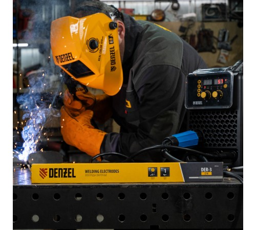 Электроды DER-3, диам. 4 мм, 1 кг, рутиловое покрытие// Denzel