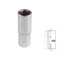 Головка торцевая глубокая шестигранная 3/8", 15 мм AFFIX AF00130015 Головка торцевая глубокая шестигранная 3/8", 15 мм AFFIX AF00130015
