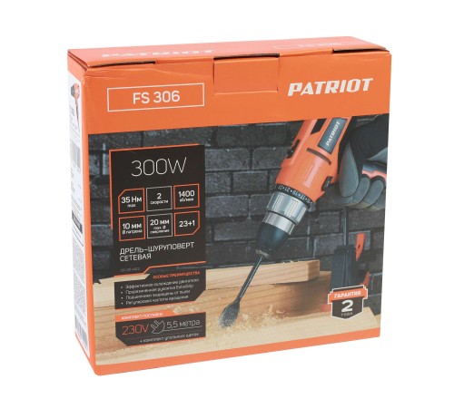 Дрель-шуруповерт электрическая PATRIOT FS 306 Дрель-шуруповерт электрическая PATRIOT FS 306