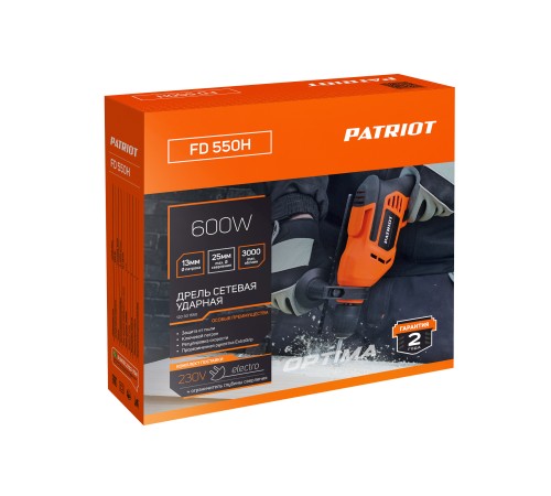 Дрель ударная электрическая PATRIOT FD 550 H