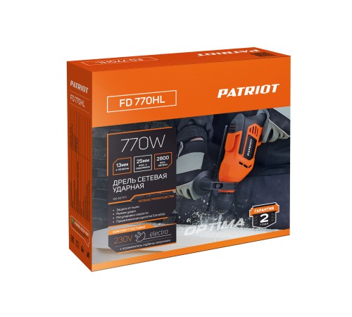 Дрель ударная электрическая PATRIOT FD 770 HL Дрель ударная электрическая PATRIOT FD 770 HL