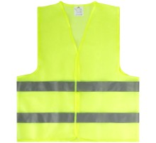 Жилет сигнальный желтый, 2 горизонтальные полосы, 60 гр., размер XXL MOS